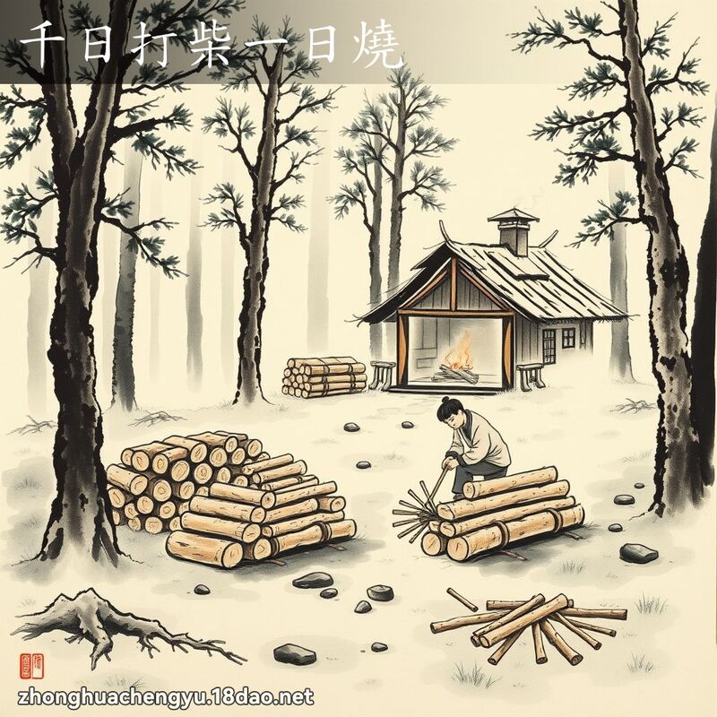 千日打柴一日燒 配图