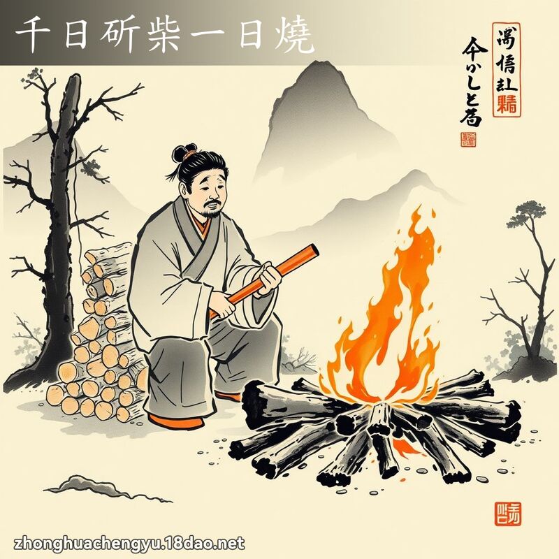 千日斫柴一日燒 配图