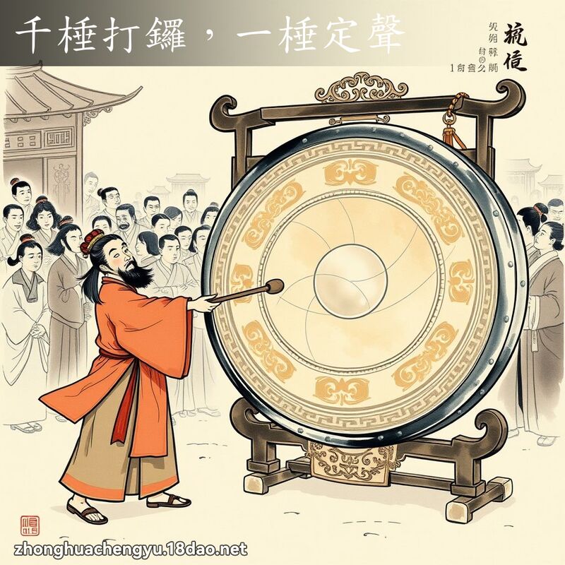 千棰打鑼,一棰定聲 配图