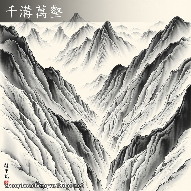 千溝萬壑 配图