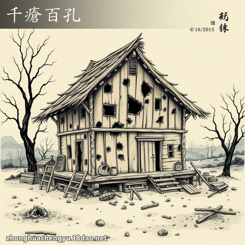 千瘡百孔 配图