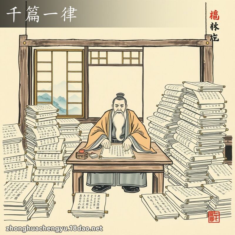 千篇一律 配图