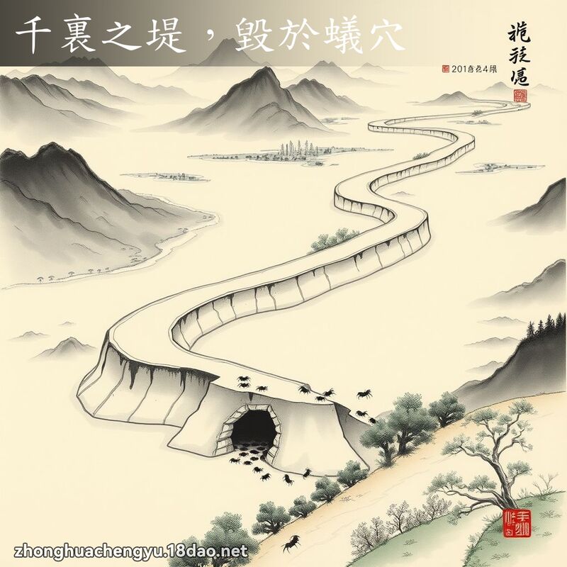千裏之堤,毀於蟻穴 配图