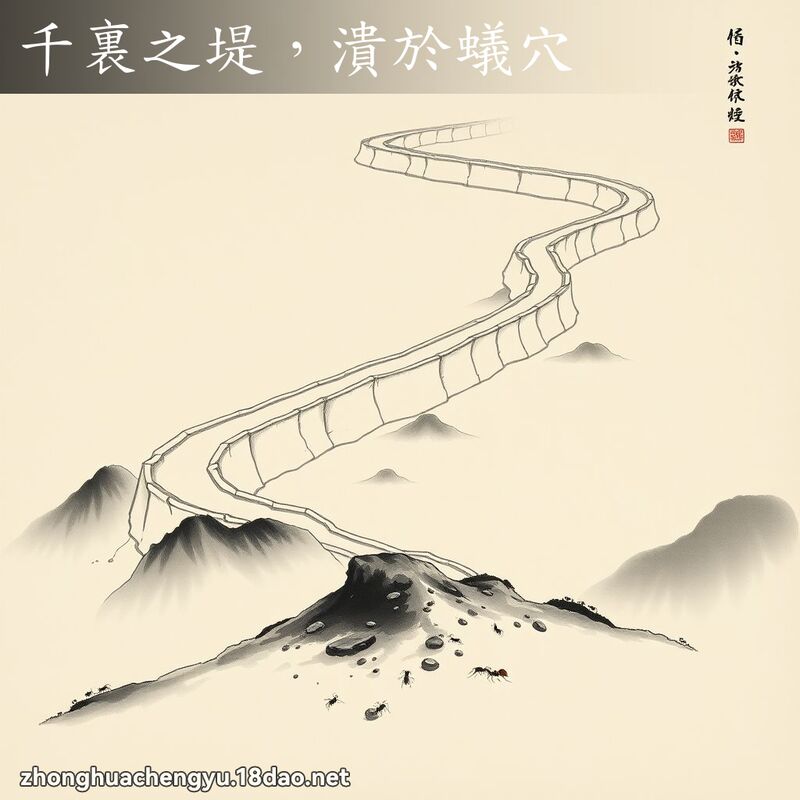 千裏之堤,潰於蟻穴 配图