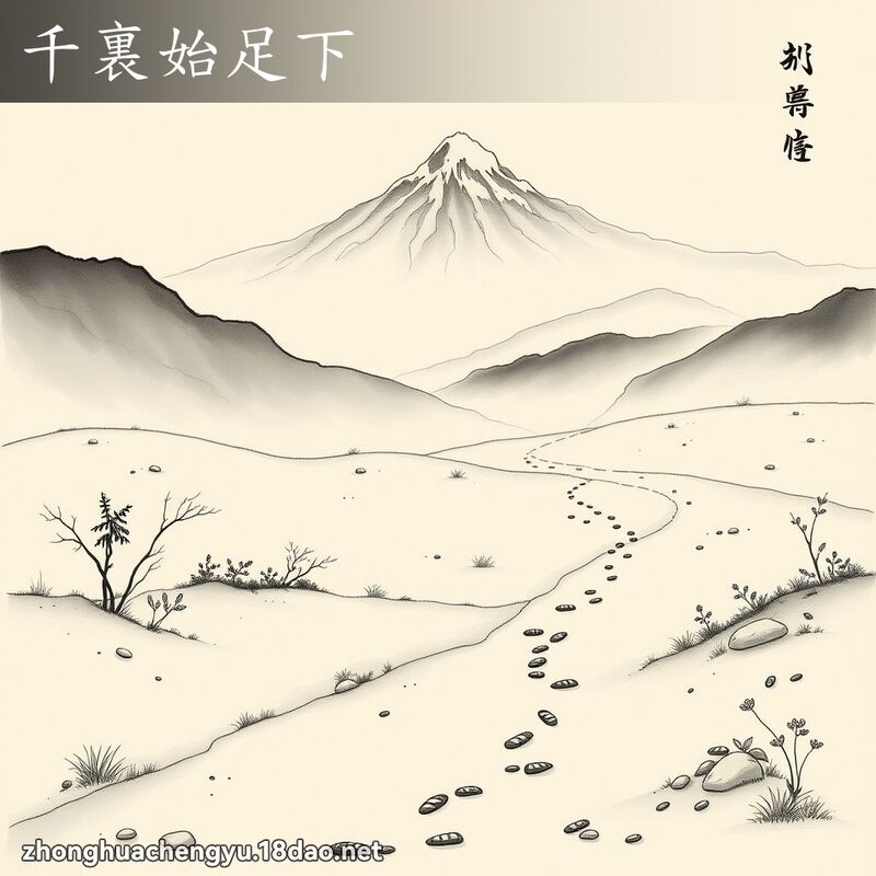 千裏始足下 配图