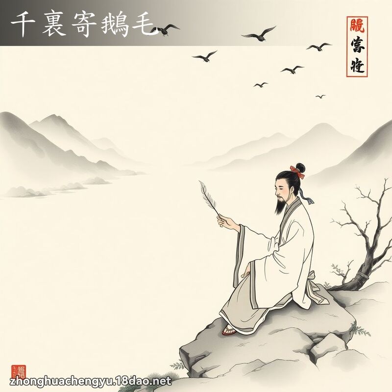 千裏寄鵝毛 配图