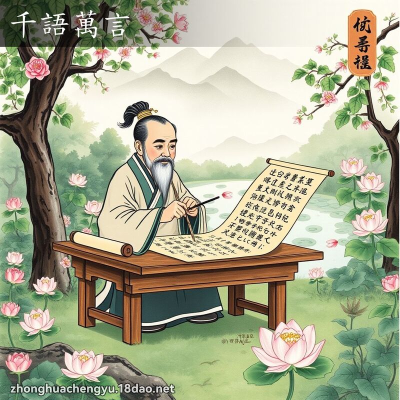 千語萬言 配图