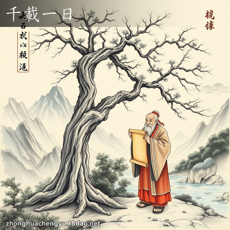 千载一日 - 中华成语配图
