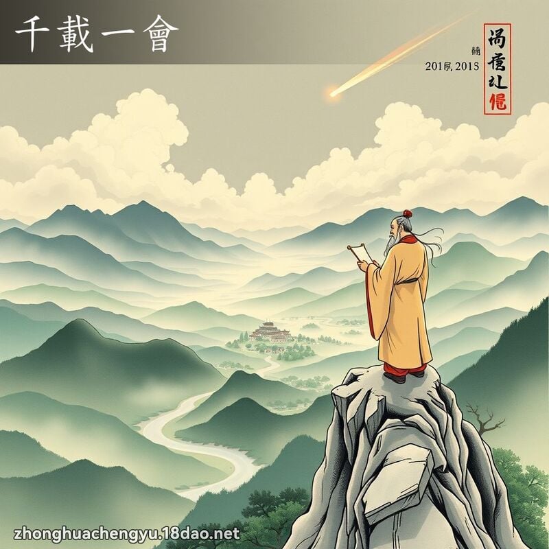 千载一会 - 中华成语配图