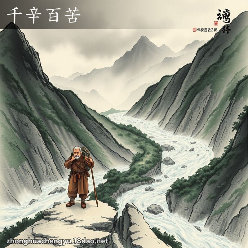 千辛百苦 配图