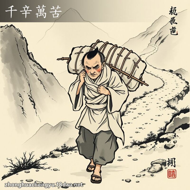千辛萬苦 配图