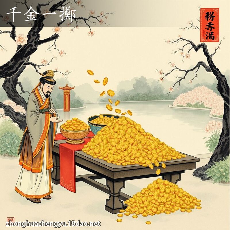 千金一掷 - 中华成语配图