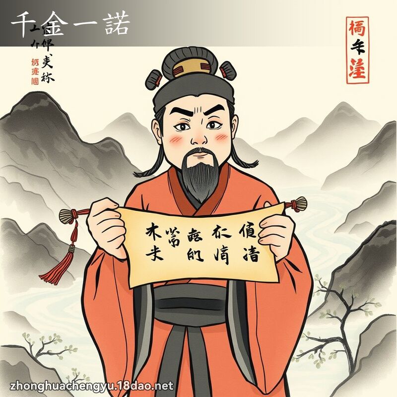 千金一諾 - 中華成語配圖