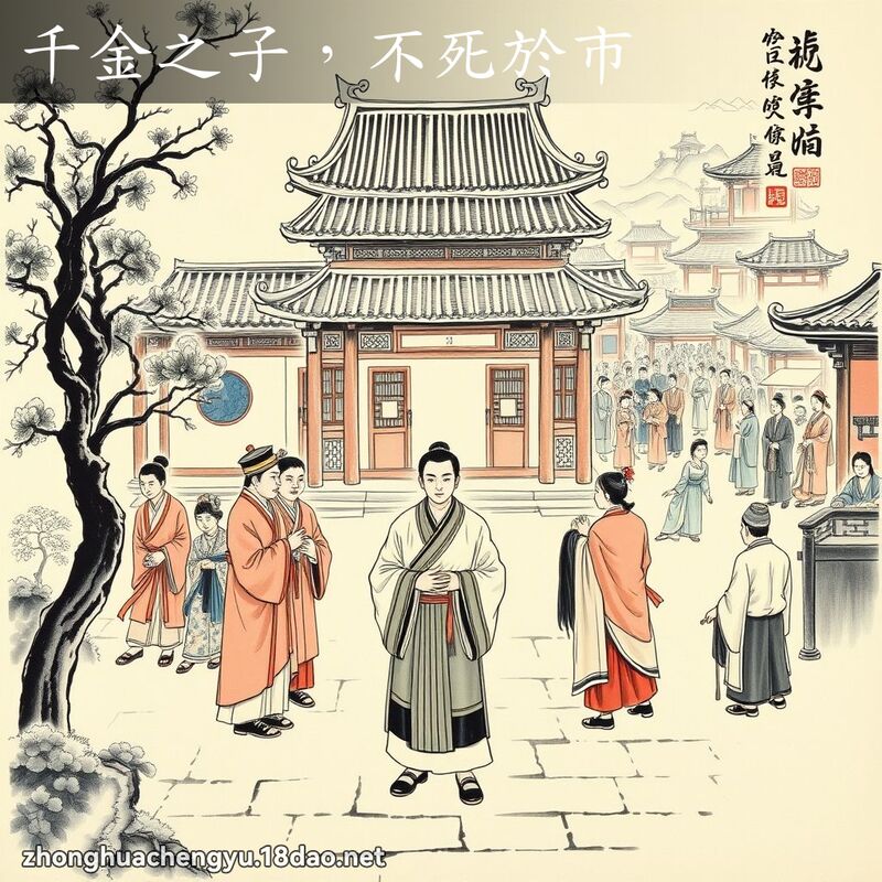 千金之子，不死於市 - 中華成語配圖
