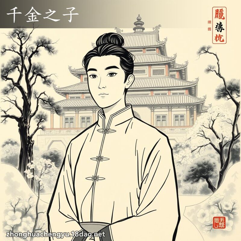 千金之子 - 中華成語配圖