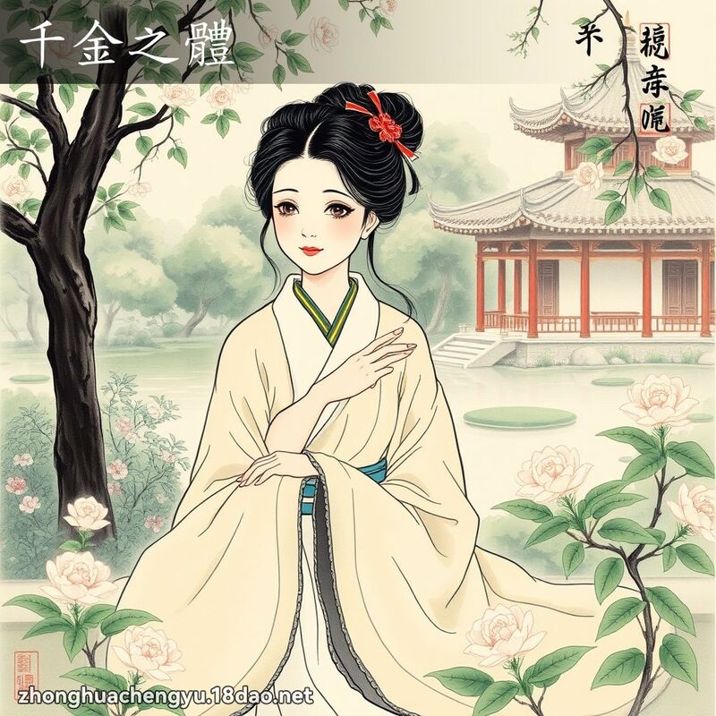 千金之體 - 中華成語配圖