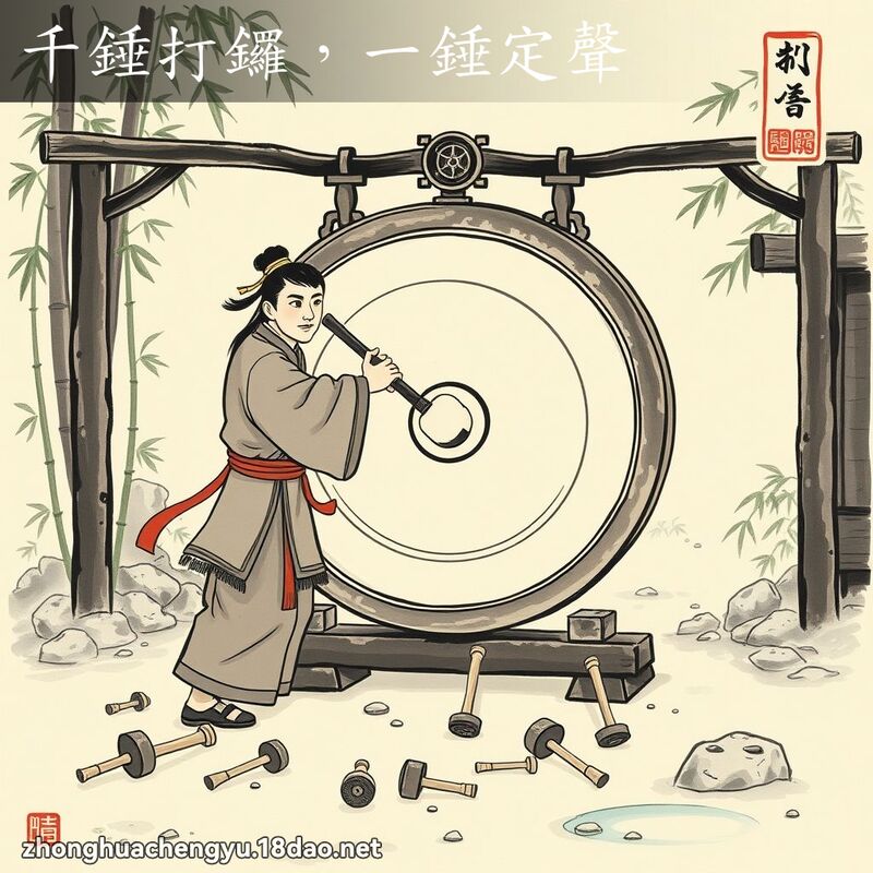 千錘打鑼,一錘定聲 配图