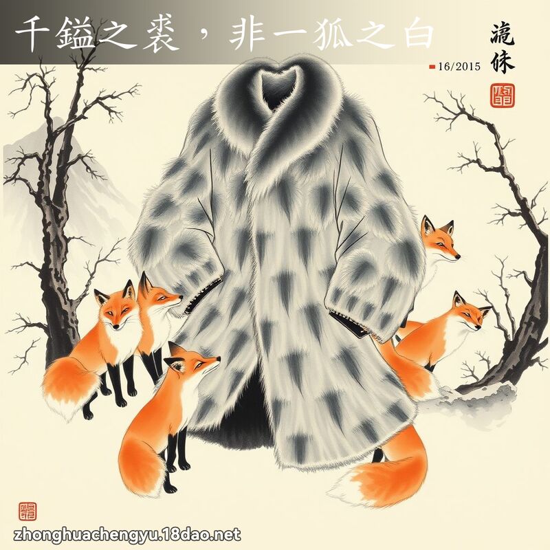 千鎰之裘,非一狐之白 配图