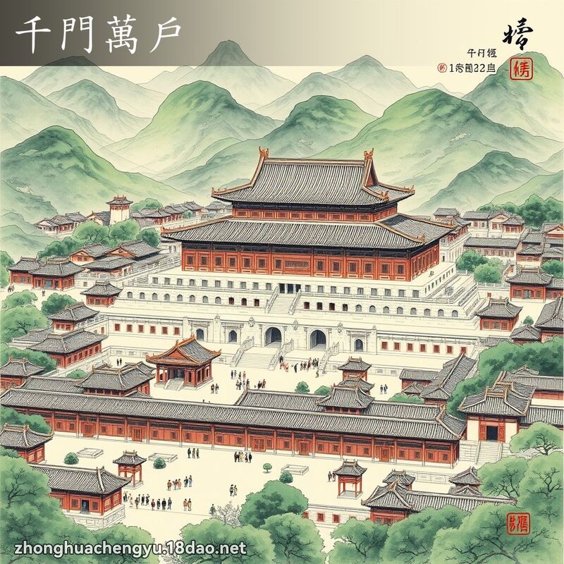 千门万户 - 中华成语配图
