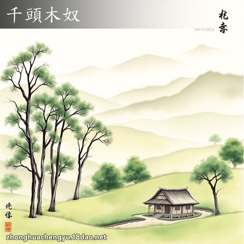 千头木奴 - 中华成语配图