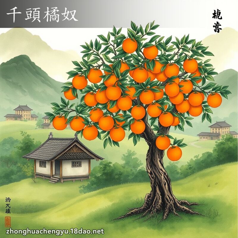 千頭橘奴 - 中華成語配圖