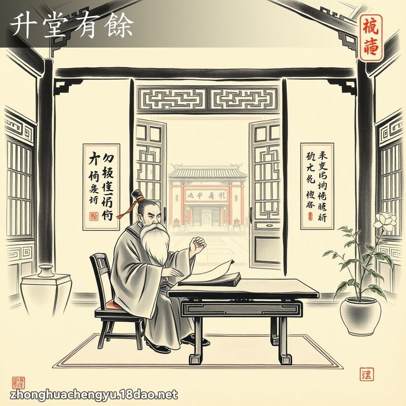 升堂有余 - 中华成语配图