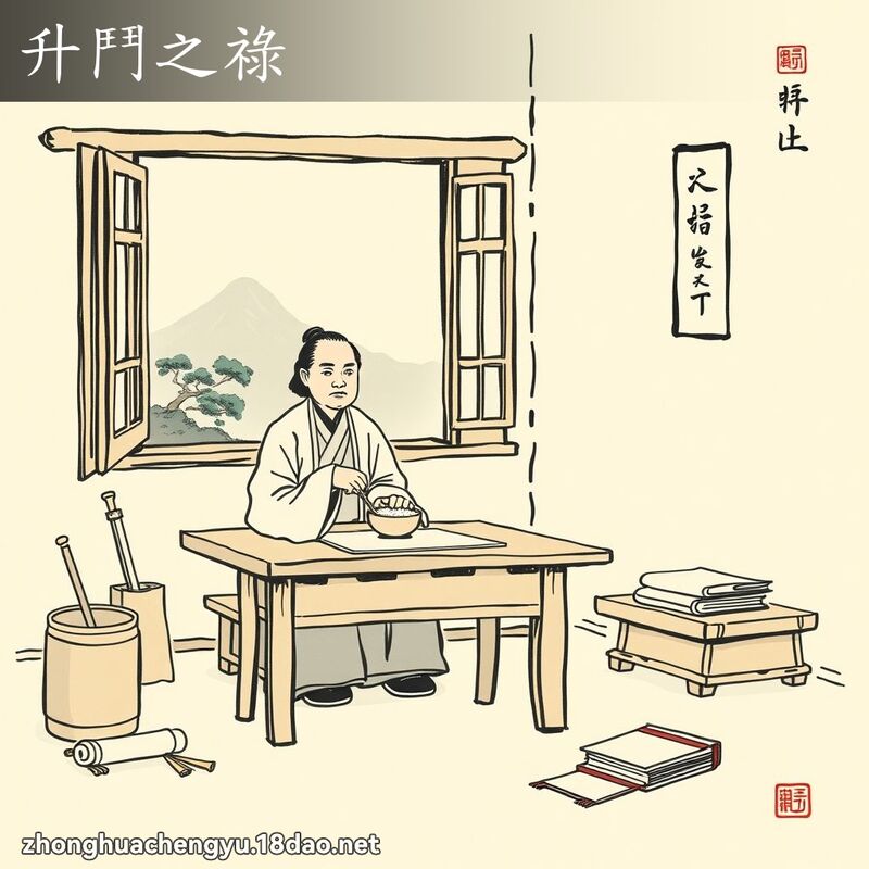 升鬥之祿 - 中華成語配圖