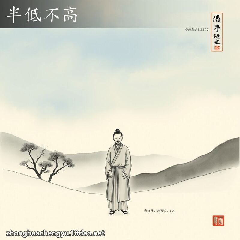 半低不高 - 中華成語配圖