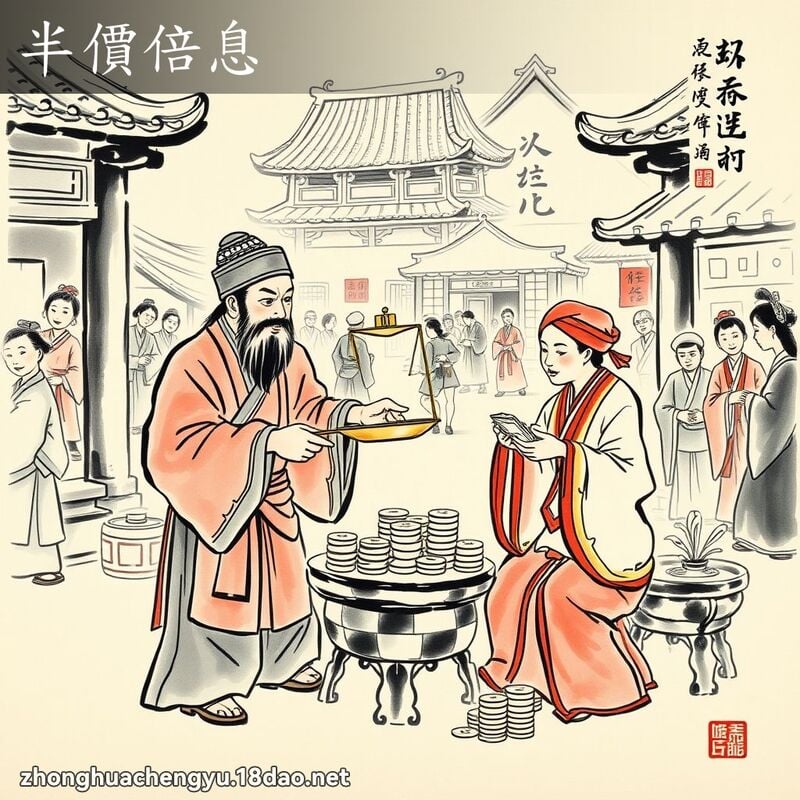 半價倍息 - 中華成語配圖