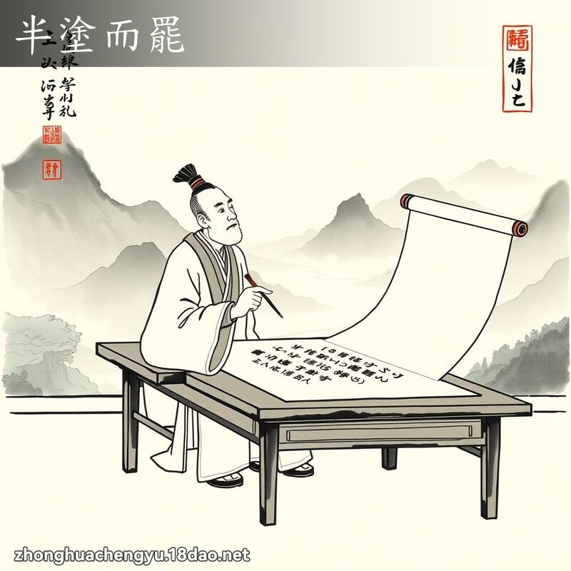 半塗而罷 配图