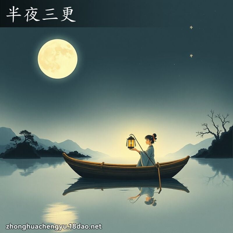 半夜三更 - 中華成語配圖