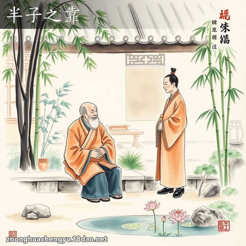 半子之靠 - 中華成語配圖