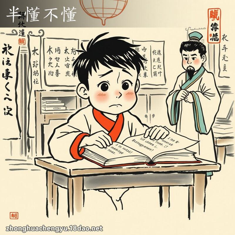 半懂不懂 - 中華成語配圖