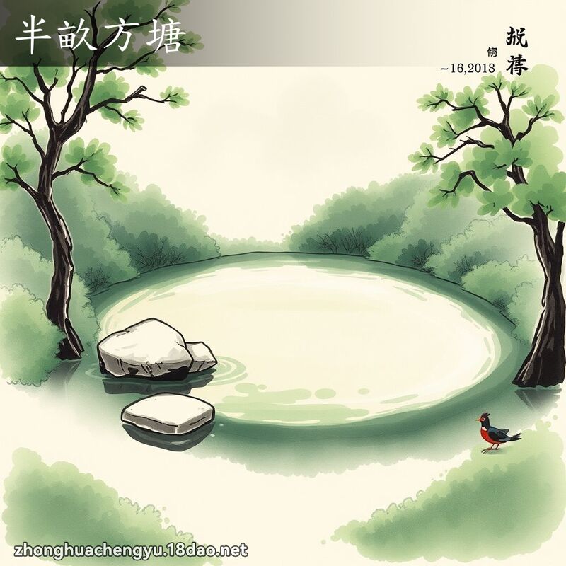 半亩方塘 - 中华成语配图