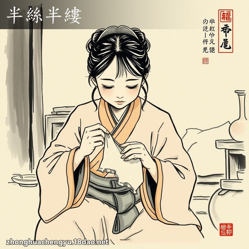 半丝半缕 - 中华成语配图