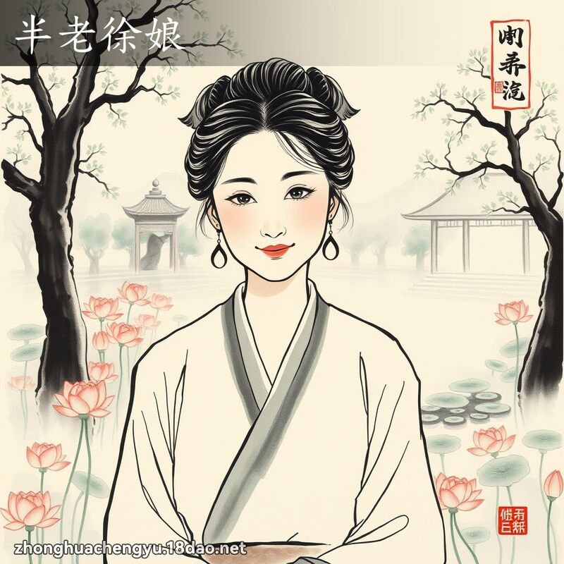 半老徐娘 - 中华成语配图