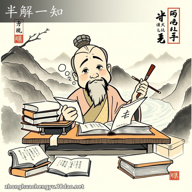 半解一知 配图