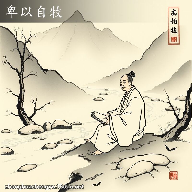 卑以自牧 配图