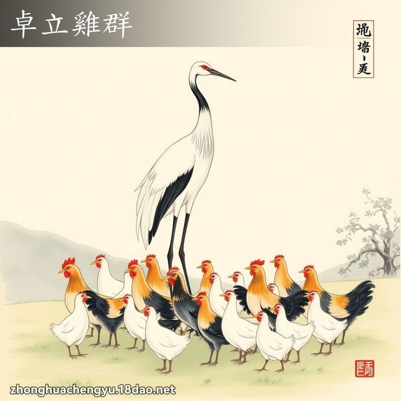 卓立雞群 配图