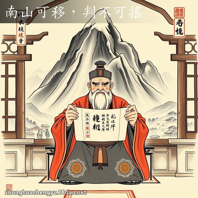南山可移,判不可搖 配图