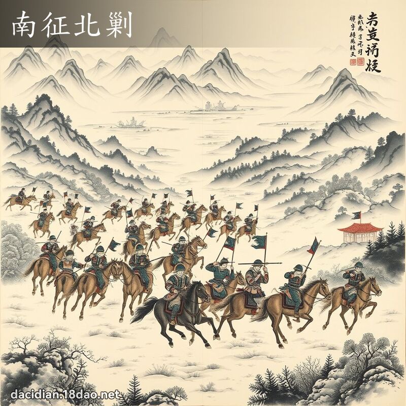 南征北剿 - 中華成語配圖