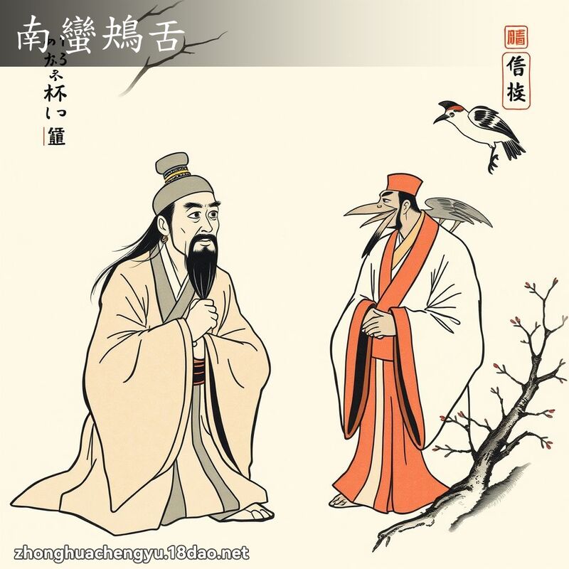南蠻鴂舌 配图