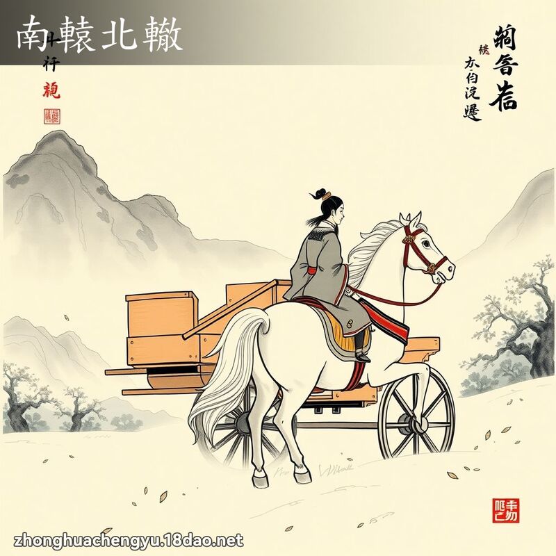 南轅北轍 配图