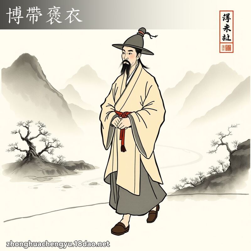 博帶褒衣 配图