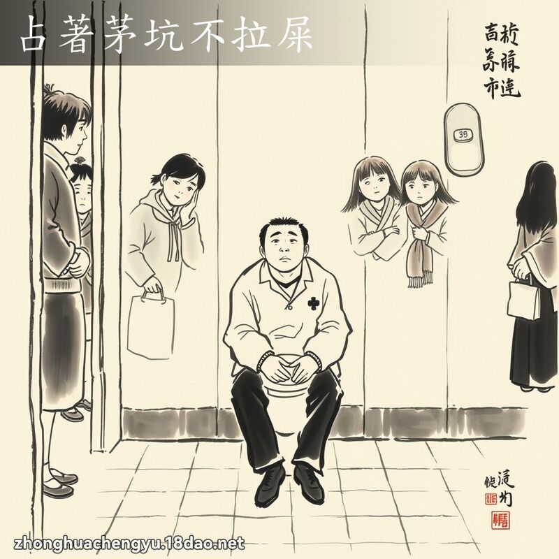 占著茅坑不拉屎 配图