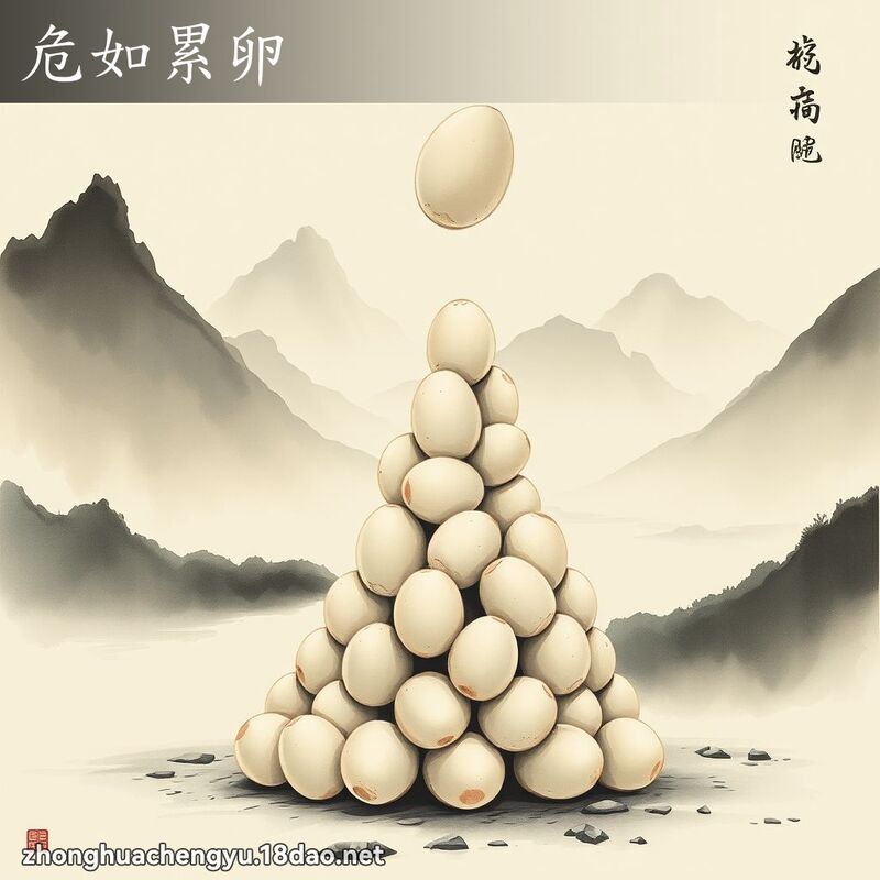 危如累卵 配图