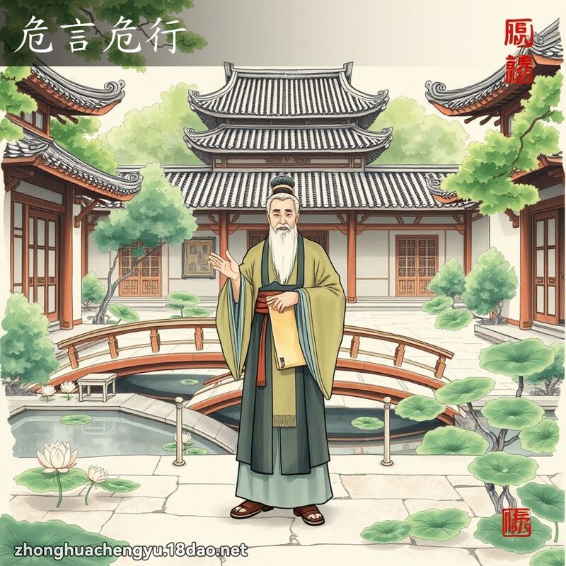 危言危行 配图