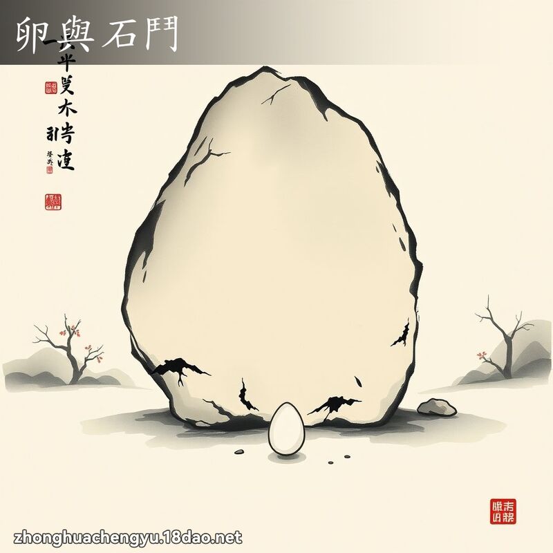 卵與石鬥 配图