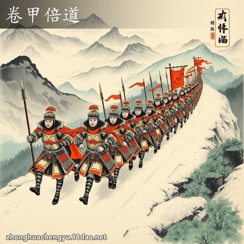 卷甲倍道 配图