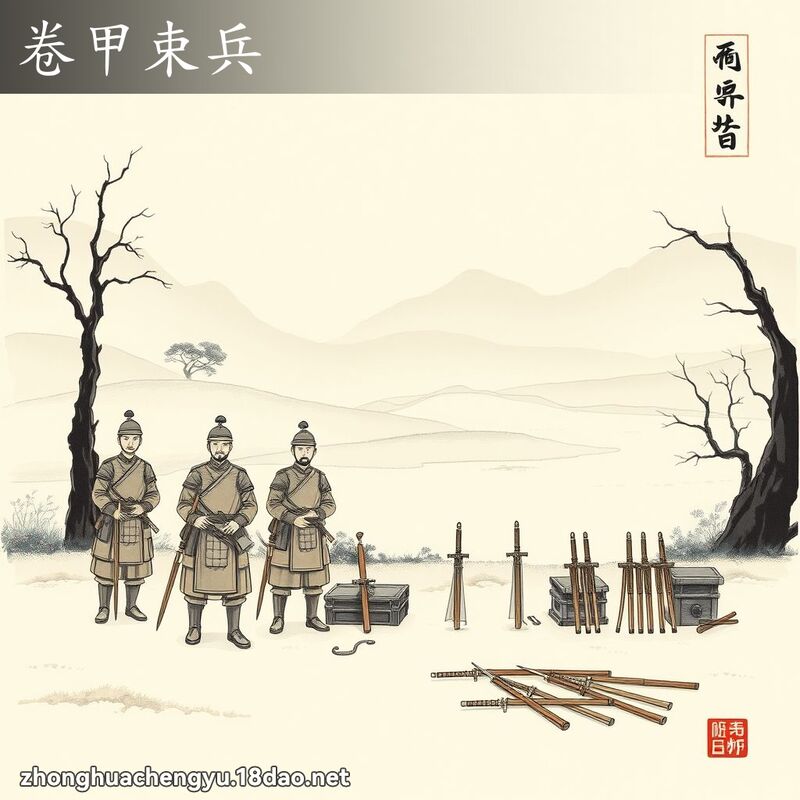 卷甲束兵 配图